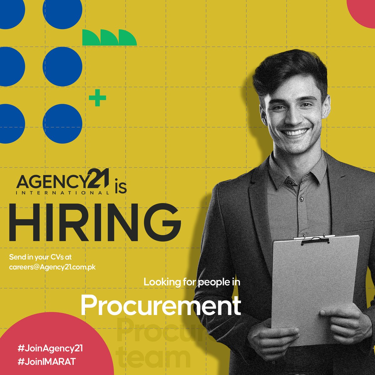 Join the Procurement Team at Agency21! We're looking for individuals skilled in sourcing the best for our projects. #ProcurementJobs #JoinAgency21