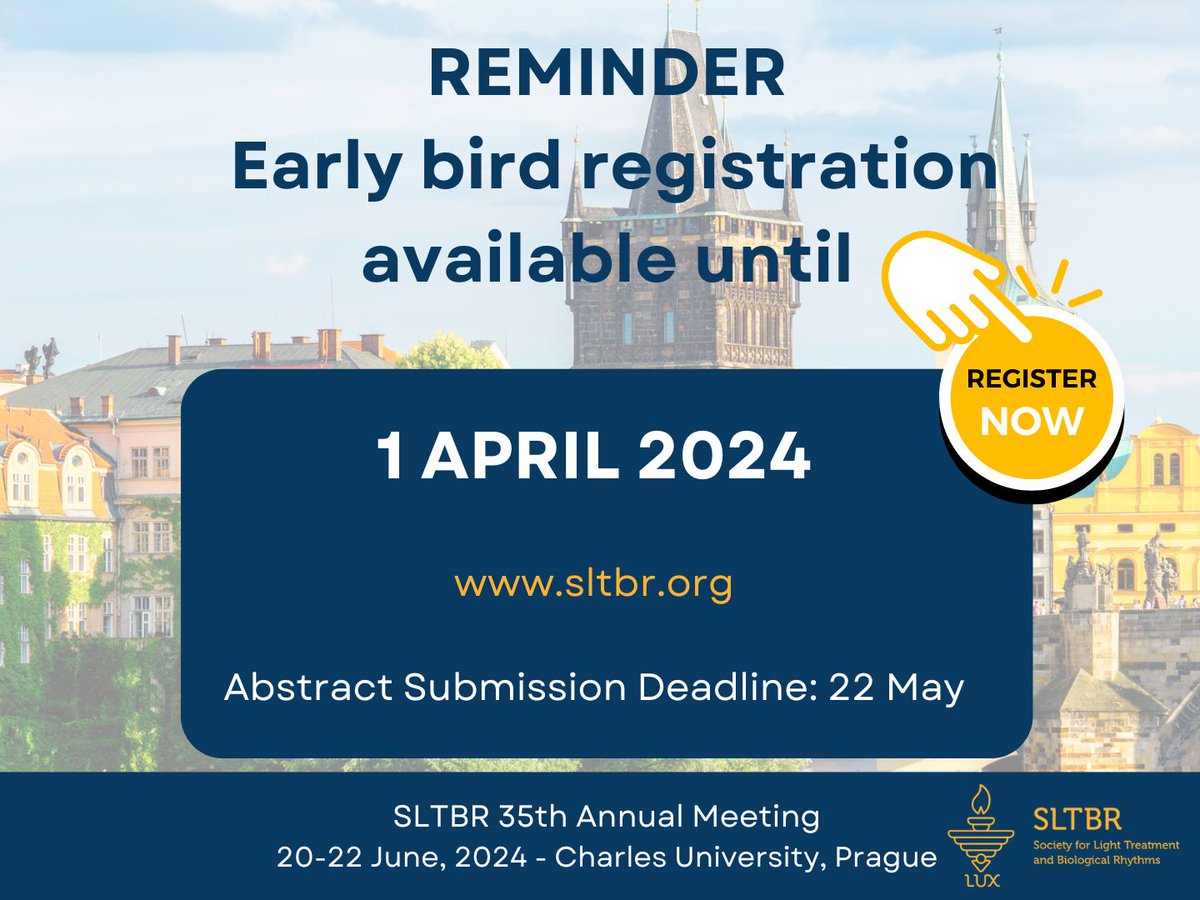📢 Reminder! Early Bird tickets for the SLTBR 35th Annual Meeting end on April 1st! Don't miss out - register now to secure your spot at the best price! Visit sltbr.org #SLTBR #AnnualMeeting #EarlyBird