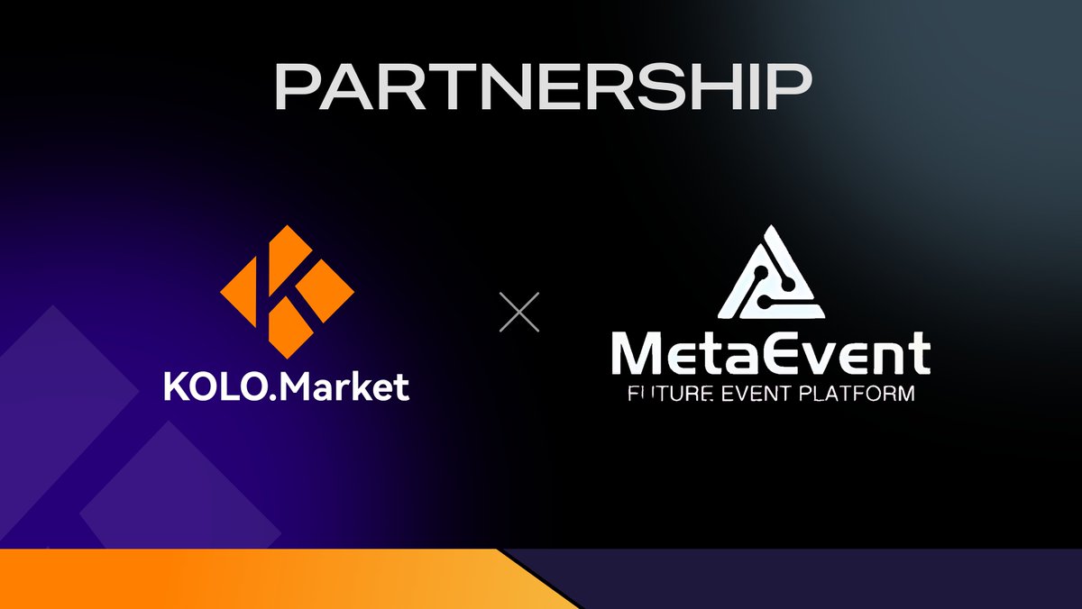 We're thrilled to announce our partnership with @MetaEventx， the leading web3 event platform! 🚀 Get ready for a new era of events as KOLO. Market and MetaEventx join forces to bring you innovative and immersive experiences.