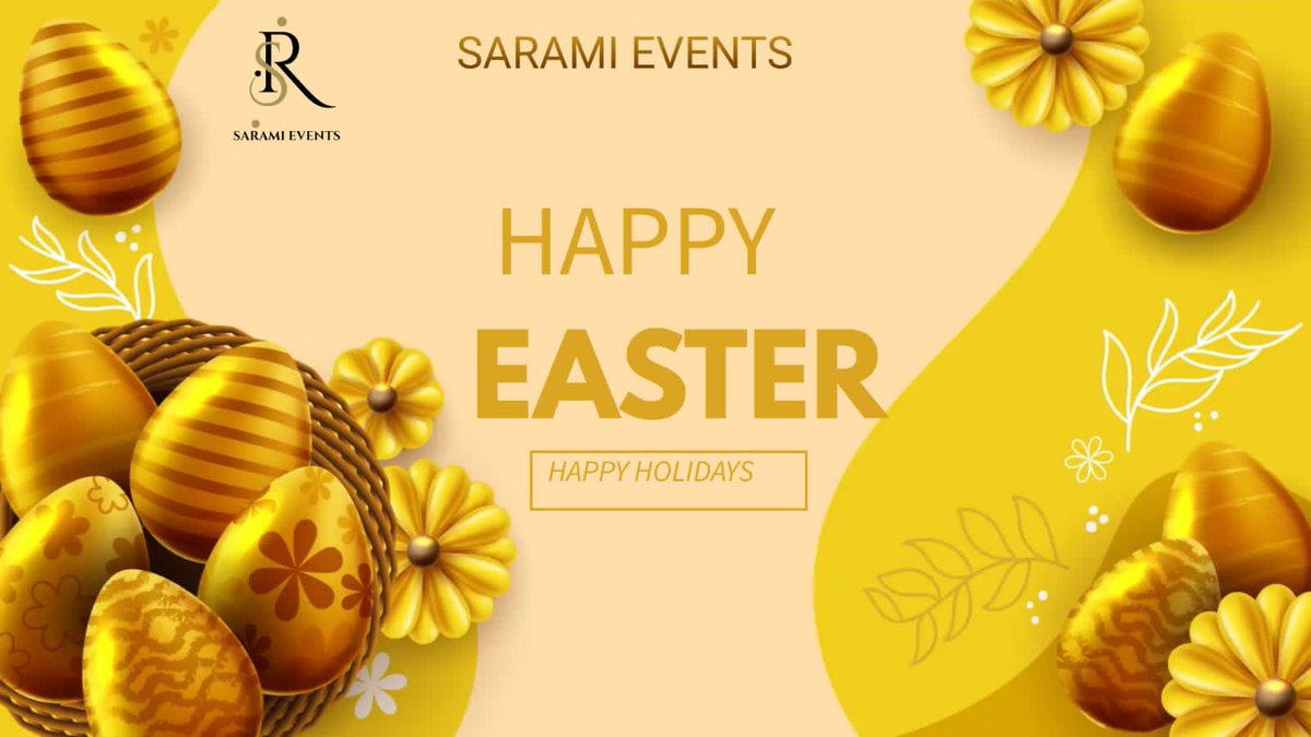 Happy #easter to all our clients and prospective clients.
May this #EasterWeekend  bring you and your loved ones closer as you share the joys of life.

#saramievents
#eventplanners
#architectsofunforgettablemoments