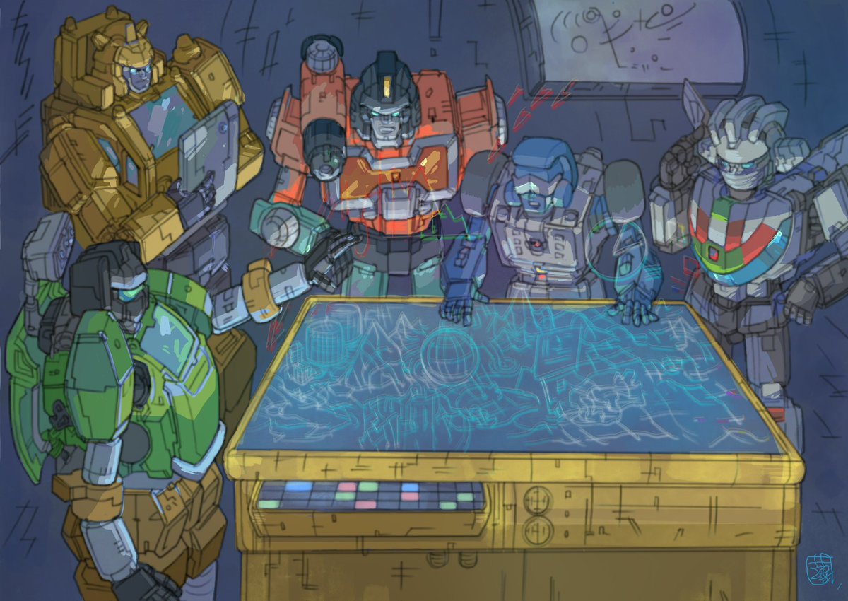「strategy meeting#transformers #maccadams」|薄力粉　AHC38のイラスト