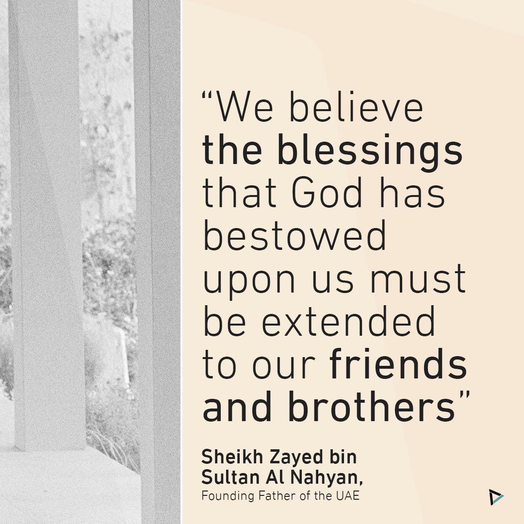 On #ZayedHumanitarianDay, we honor the memory of the late Sheikh Zayed bin Sultan Al Nahyan, Founding Father of the UAE, whose generosity transcended borders and ingrained in the nation a commitment to helping those in need around the world. Together, we continue his legacy.