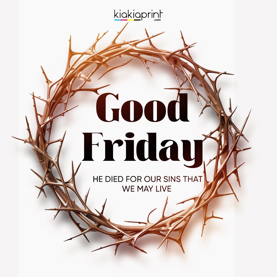 kiakiaPrint's tweet image. Wishing our esteemed client a blessed and peaceful Good Friday filled with reflection and renewal.                     #goodfriday 
#printkiakia