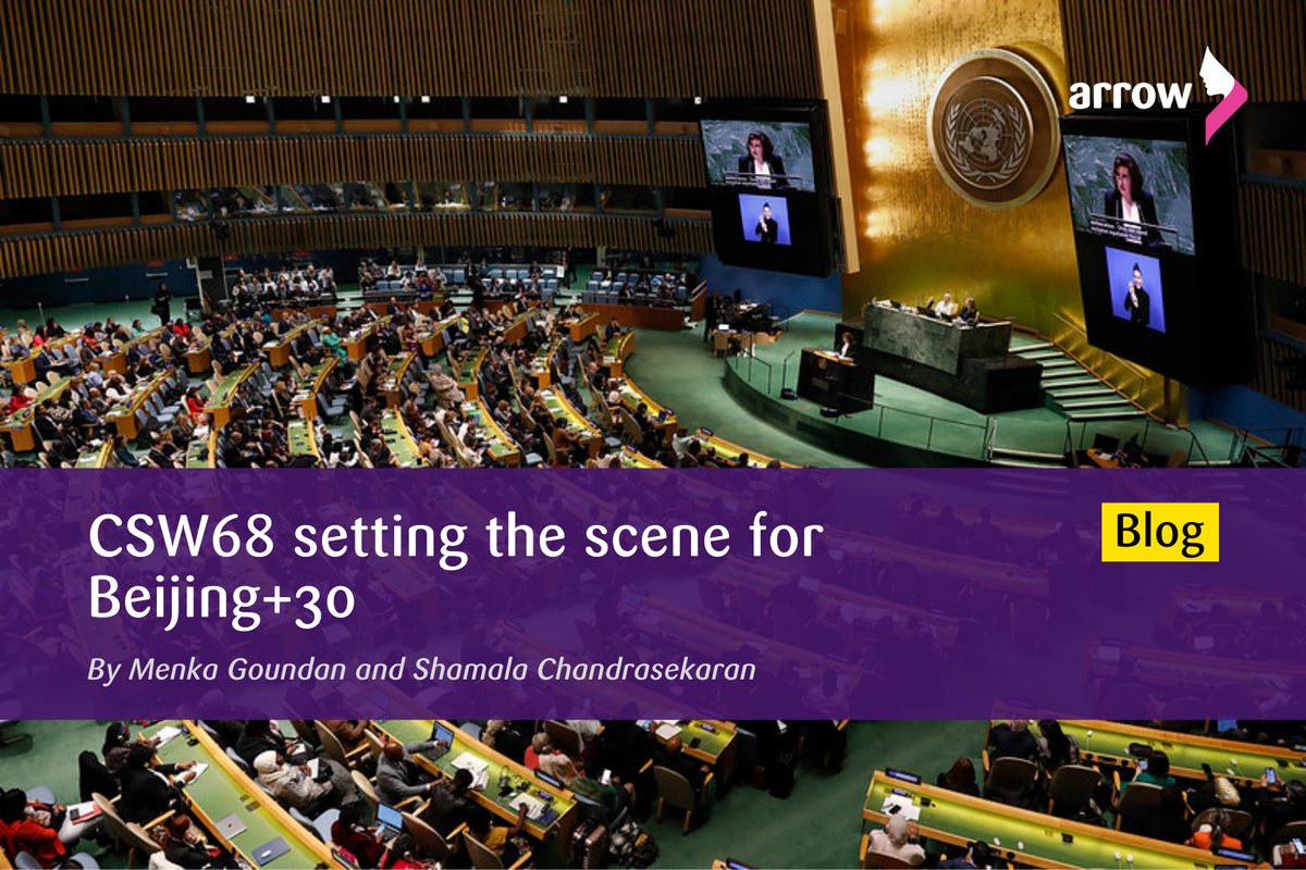 "Adopt a comprehensive approach that addresses poverty, strengthens institutions, ensures financing with a gender perspective, and upholds SRHR."

In this blog, ARROW's Menka and Shamala highlight the #CSW68 and share recommendations.

Read more here 👉 arrow.org.my/csw68-arrow-wo…