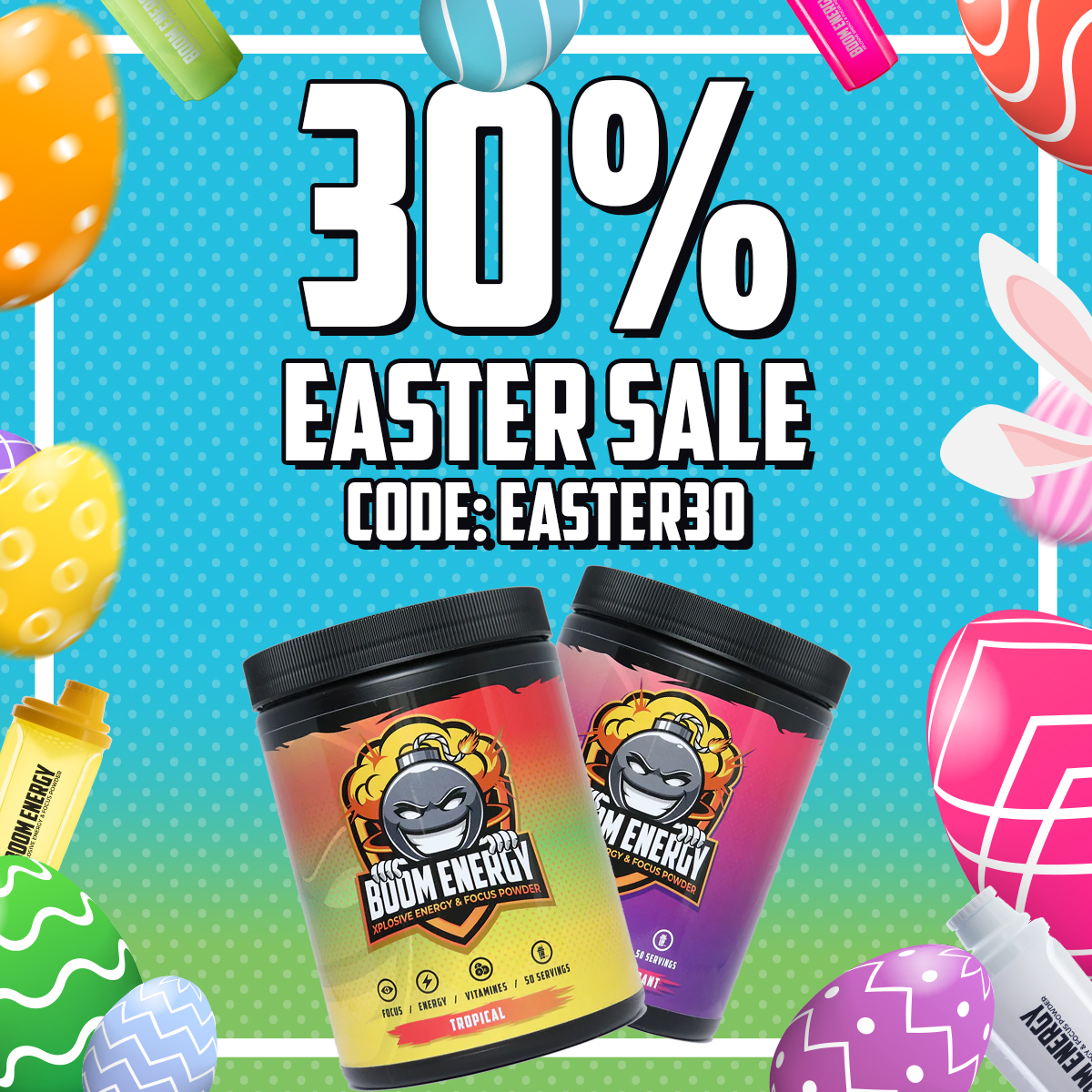 Vandaag begint onze paaskorting van 30% op alles!🐣
Grijp deze kans en maak jouw Paasfeest extra speciaal met onze hoge korting.

actie geldig t/m maandag 1 april

#Pasen  #easter #korting #gamingenergy #energydrink
