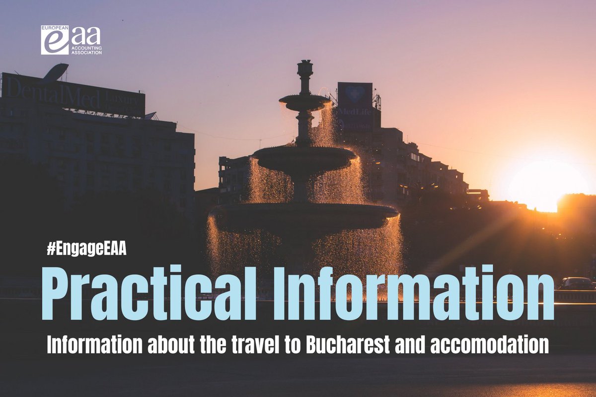 #EAACongress24 The organizing committee is sharing some practical information about Rumania: climate, language, time, cuisine, currency, ATM/Cash Machines, Banks, Cards, Phone, medication, insurance, and more More info: eaa-online.org/congress-2024/… #EngageEAA