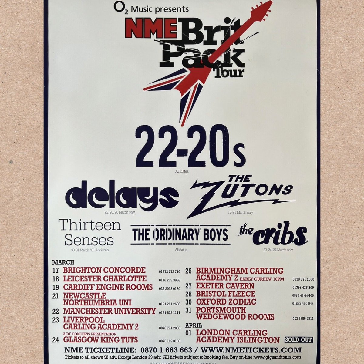 20 years ago today, we were on tour to support the release of our debut album. The tour began with a bunch of headline shows with our friends 10,000 Things, before a big show at the old Birmingham Academy supporting @libertines on the opening night of their tour.