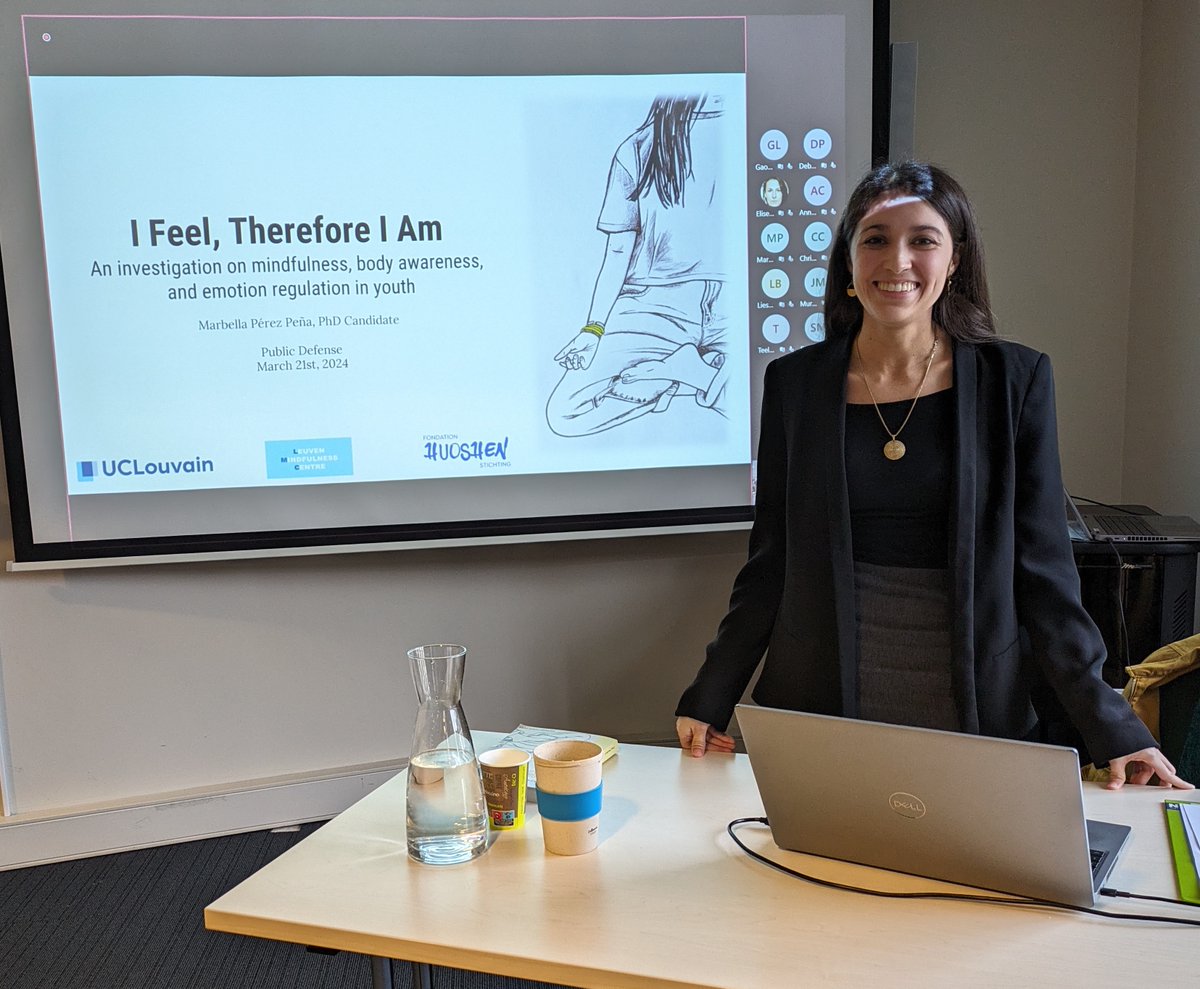 Last week our former intern and LMC-member Marbella Pérez Peña successfully defended her PhD @UCLouvain_be: "I feel, therefore I am", under the supervision of Prof. Philippot and Dr. Van der Gucht. Congratulations !