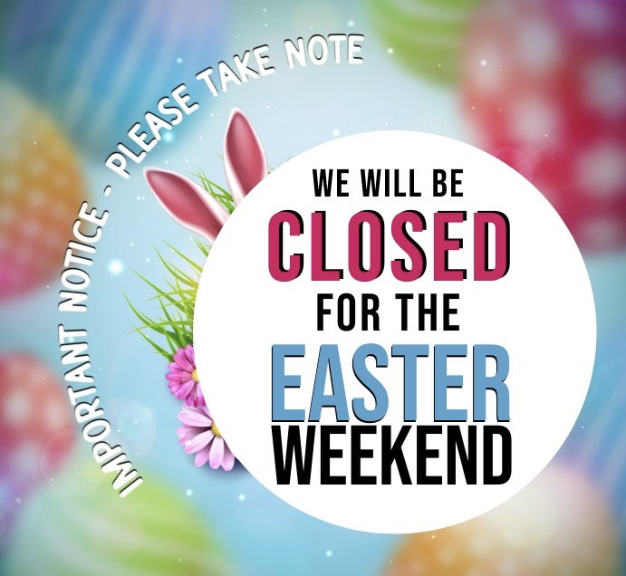 Both our Crowborough & Tunbridge Wells stores are closed for the Easter weekend. We will reopen on Tuesday at 9:30am. Hope you all have a lovely weekend 🐣