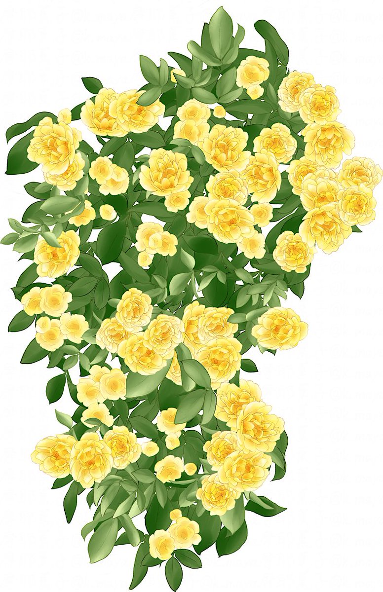 「結構うまくできた木香薔薇のブラシ汎用性の全然ない素材w 」|摩耶薫子のイラスト