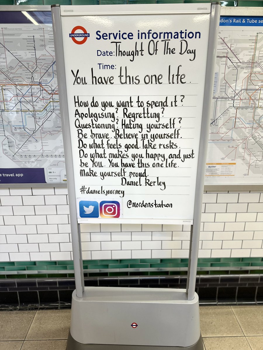 Friday 29th March 2024 Thought Of The Day From Morden Underground Station by @DANIELJAMESREC #danielsjourney