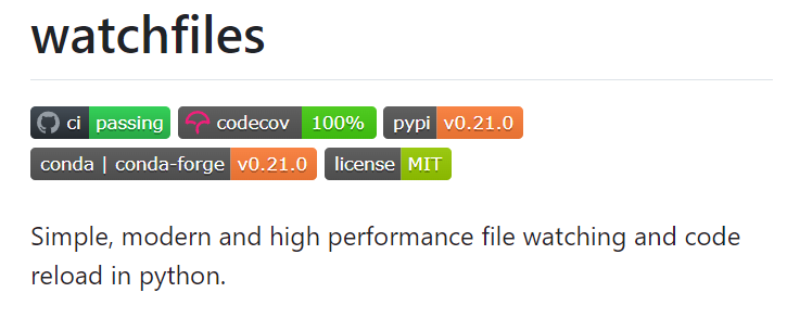 With the 1.4.0 release we now use watchfiles by @samuel_colvin to speed up the --autoreload while developing. 👉Install watchfiles now to improve your developer experience