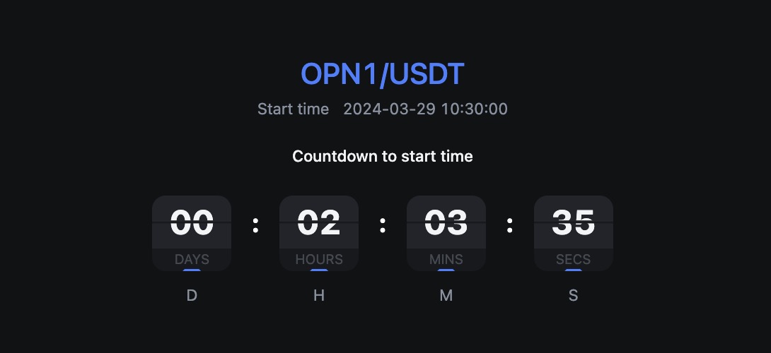 2 hours to go before $OPN (OPEN Ticketing Ecosystem) starts trading on MEXC. Besides that $OPN will also be available on DEX's (ETH, POLY, SOL & BASE!)

#OPN #OPN1 #OPENTICKETINGECOSYSTEM #GETPROTOCOL #MEXC #UNISWAP #lowcapgems