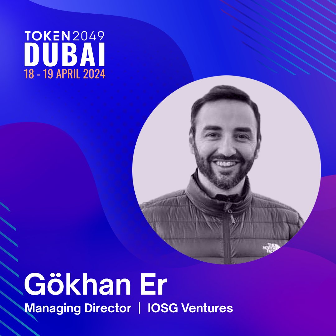 Join @ergokhaner at #TOKEN2049 Dubai. Gökhan is the Managing Director at  @IOSGVC, a thesis-driven, community-oriented, and founder-friendly crypto  fund that aims to support projects in their early stages. Catch him in three
