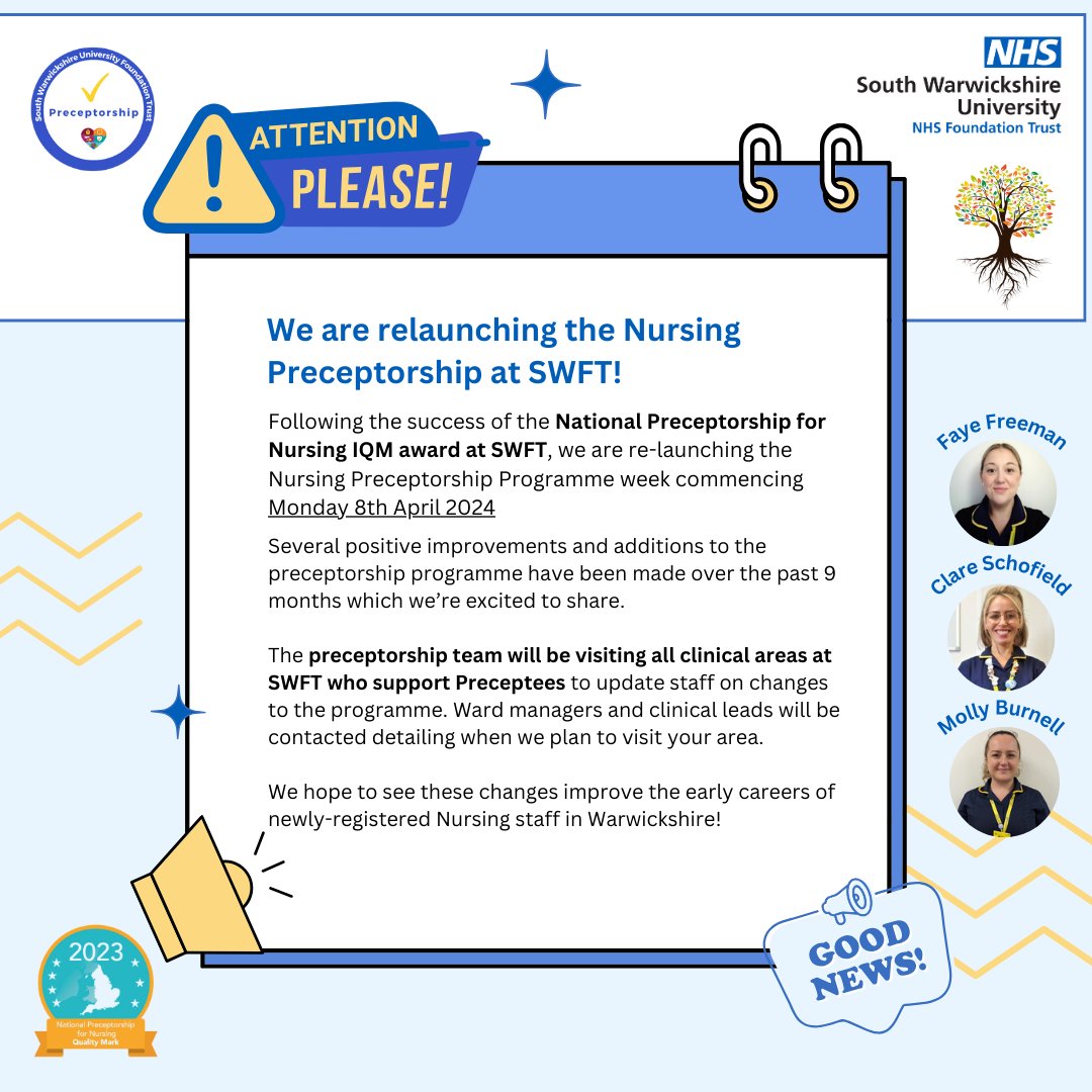 The Preceptorship team at SWFT has had a very busy 9 months behind the scenes...Supporting Newly registered/qualified Nurses in their first 12-18 months is crucial to retention and staff well-being, and will have a directly positive impact on patient safety!🚀🎉 #NHSnurse #SWFT