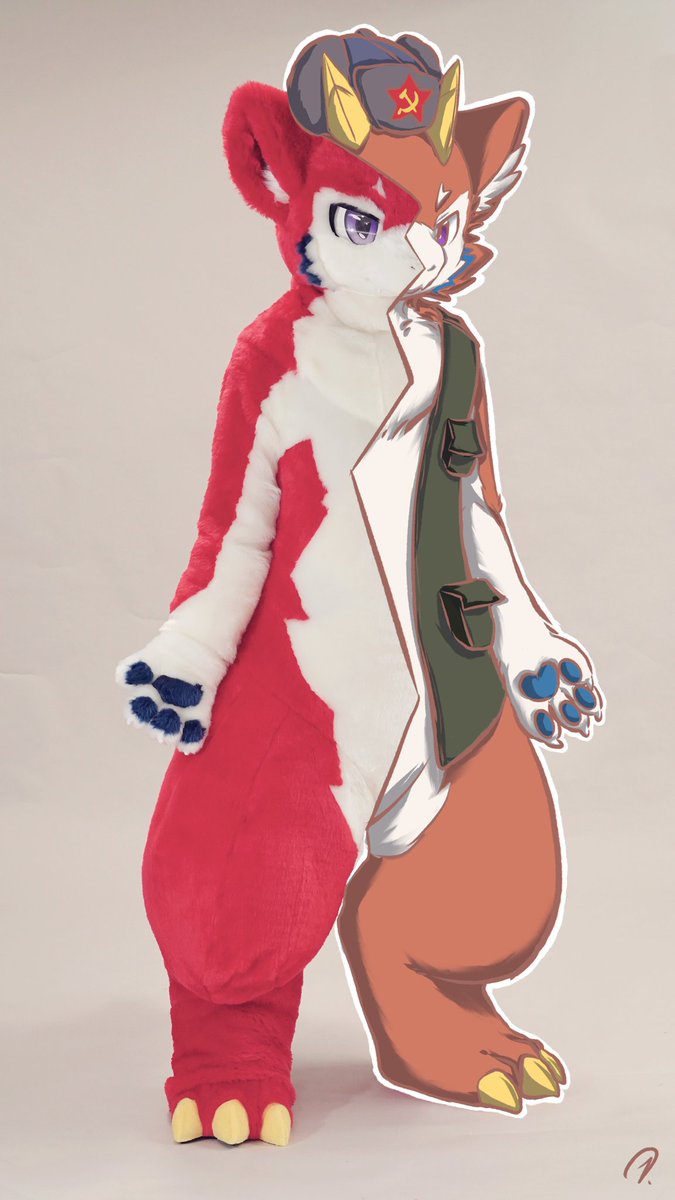 #FursuitFriday
Здравствуйте, товарищи! 
Меня зовут Рябинушка.
你好，同志们！
我是远视主义战士花楸！