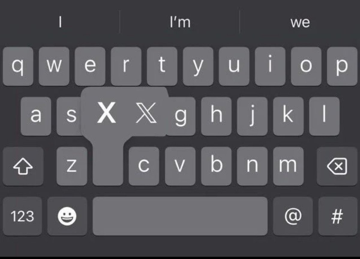 If your phone is original, long press on the letter “X” let’s see if 𝕏 will show