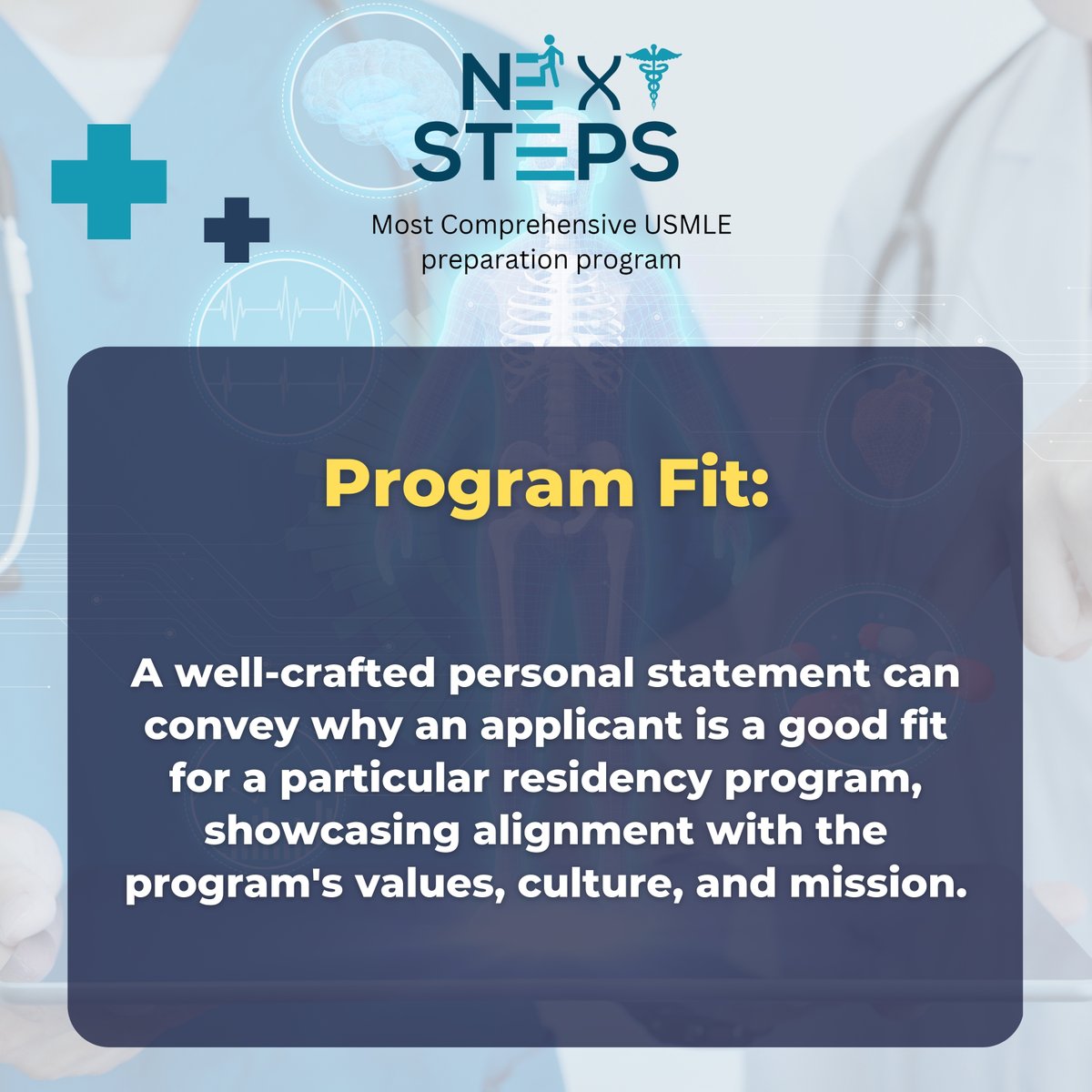 Crafting your personal statement for the USMLE? 📝 Let your unique story shine and demonstrate your passion for medicine with our expert tips!
For USMLE Residency Match: nextstepscareer.com/match-strategy/

#USMLE #Residency #residencymatch #usmlematch #match2024 #nextsteps #nextstepsusmle