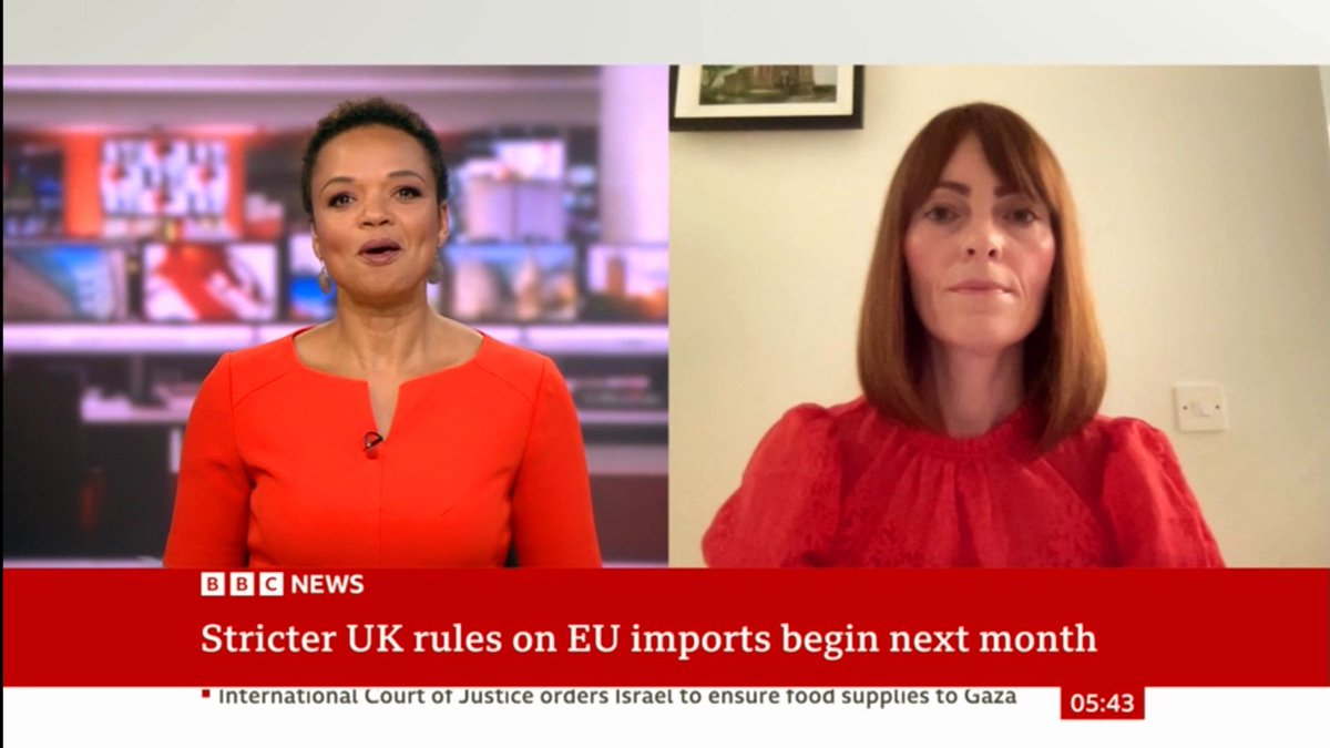 Early start with a live TV interview at 05.40 on @BBCNews World Business Report & an interview on @LBC after 7am on new UK rules on EU imports going live in 4 weeks time, the new EU Entry Exit System set for October & the impact on logistics businesses, GB shelves & households.