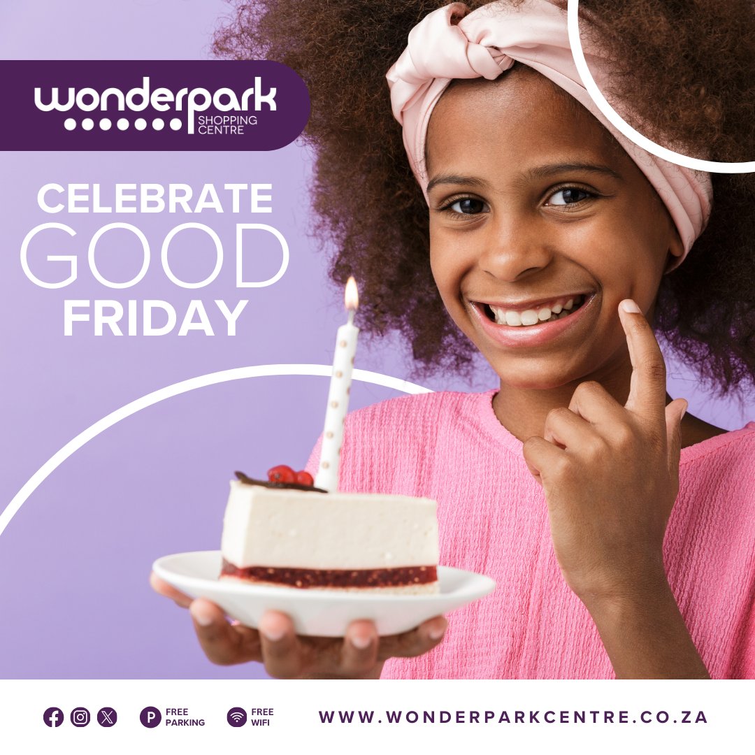 Wishing you a happy Good Friday from Wonderpark Shopping Centre! ⭐ Whether you’re spending this holy day with loved ones, or taking some time for yourself, there’s no better way to enjoy the moment than right here. We hope you have a blessed Good Friday. 🌟