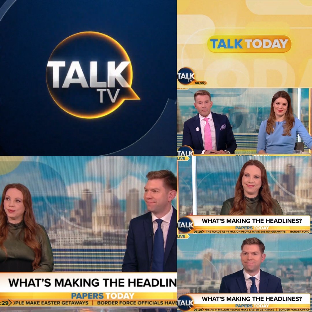 You Saw Candice and Charlie on @GBNEWS yesterday, But now; They're back on @TalkTV! Tune in as @CharlieRowley18 and @CandiceCarrie once again joining #TalkTODAY with @drdavidbull and @rosiewright99; Your Biggest and Best at #Breakfast for some papers. #TalkTV