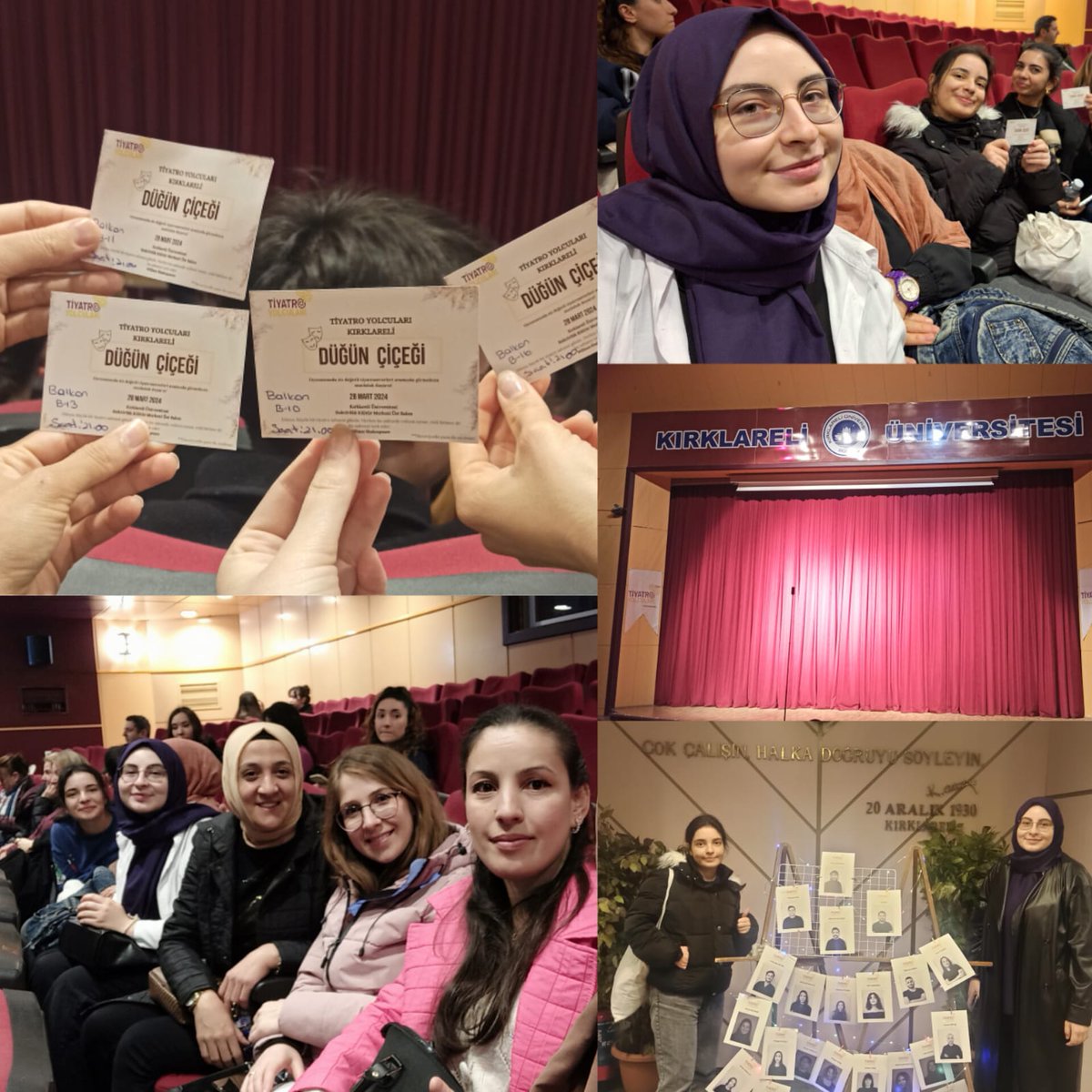 📍 Evlad-ı Fatihan Yurt Müdürlüğü '27 Mart Dünya Tiyatro' günü kapsamında öğrencilerimiz ile birlikte Kırklareli Rektörlük Merkezindeki 'Düğün Çiçeği' isimli tiyatro etkinligine gidildi.