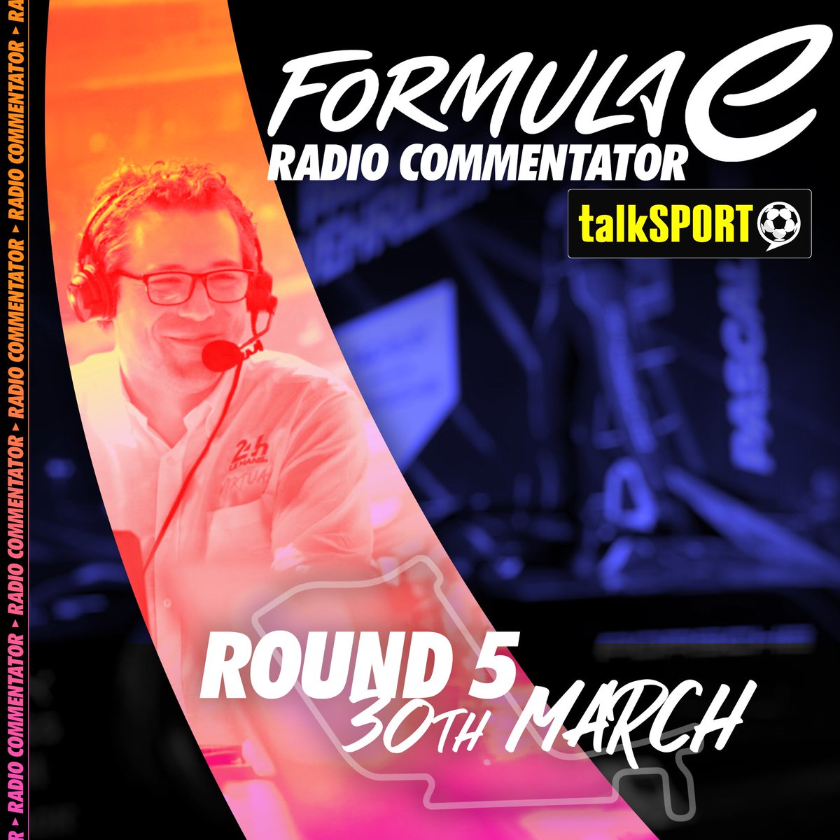 So here is the big one. I am becoming the commentator for radio coverage of the ABB @FIAFormulaE World Championship starting for Tokyo. @jonners will host the pre-show! This will go out live on @talkSPORT2 aswell as the Formula E App. I LITERALLY cannot wait. Going to be mega.