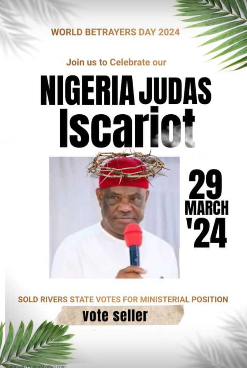 Royal_Spotlight's tweet photo. E no go better for Wike... https://t.co/wJpex9g8DR
