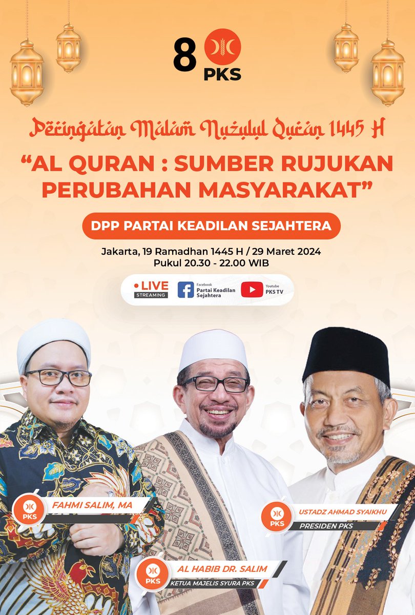 Ikuti dan saksikan bersama malam ini di Youtube PKS TV : 

youtube.com/@pkstvindonesi…