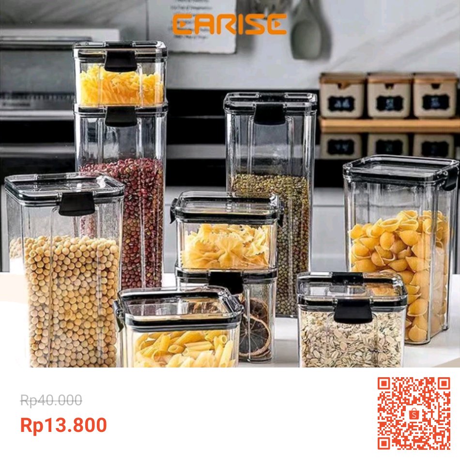 dsn_euy's tweet photo. Temukan dan dapatkan Earise toples penyimpanan toples transparan tempat menyimpan makanan Nyaman dan mudah digunakan toples makanan ringan hanya Rp13.800 di Shopee sekarang juga! https://t.co/USNs5nF8if #ShopeeID https://t.co/Bn8MCNQ6pR