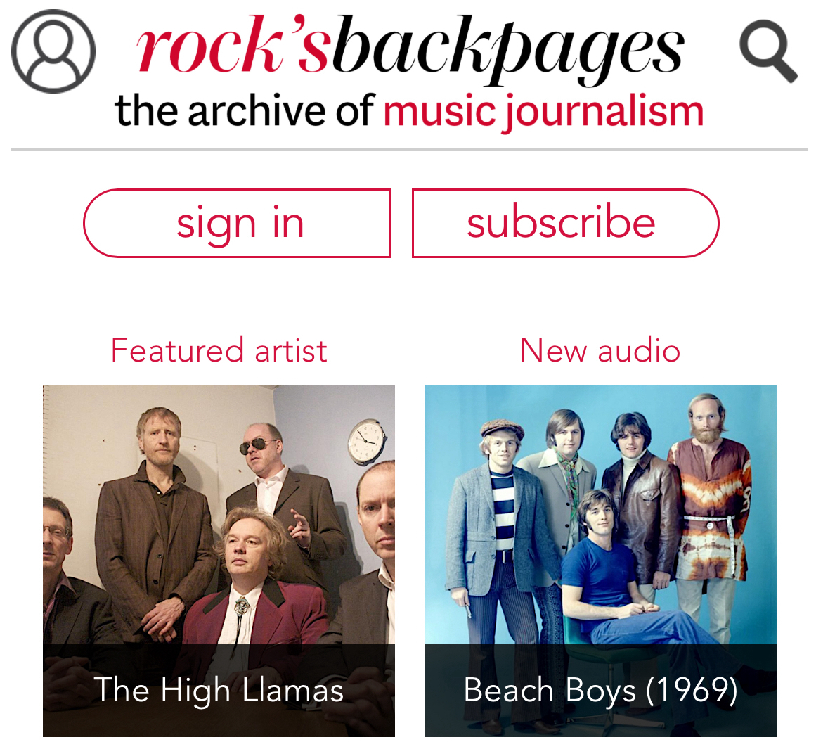 We're celebrating the new @TheBeachBoys book w/ an audio interview from January 1969 – plus we're marking the release of 'Hey Panda', the wonderful new album by Beach Boys disciples the @High_Llamas. rocksbackpages.com #BeachBoys