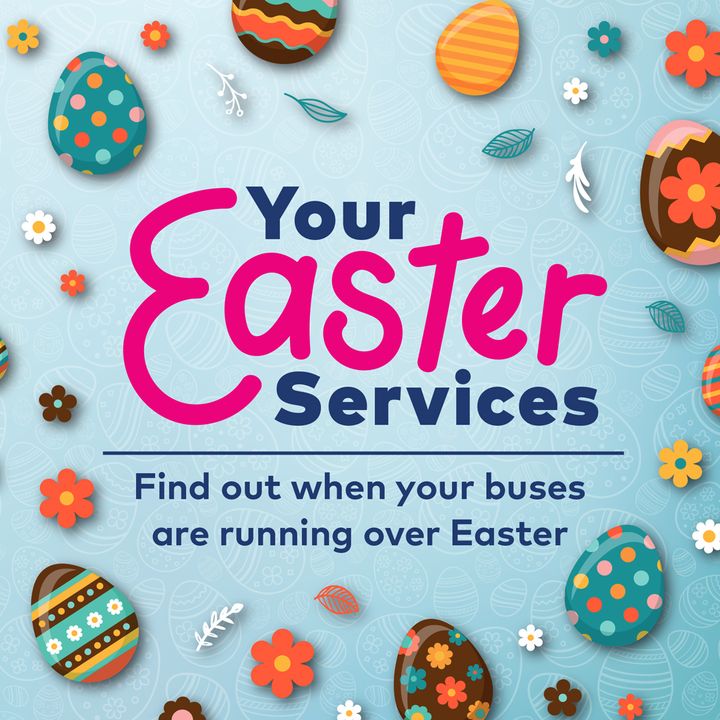 Easter Bank Holiday Service Levels 🐰 We will be operating bank holiday timetables today. (Services 1/1A/2 will operate normal Monday to Friday services) Please refer to the relevant timetable for your service 👉 bit.ly/ABDtimetables