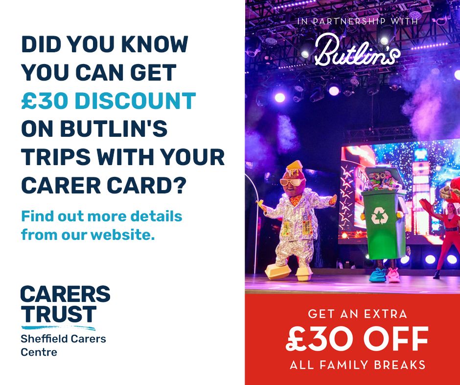 Did you know you can get £30 discount on Butlin's trips with your Carer Card? Find out more details on our Carer Card discounts and a step-by-step guide to applying your discount for future Butlin's breaks below. buff.ly/3Vtxpq5