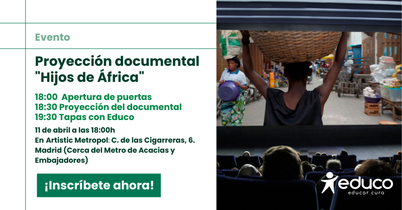 Educo_ONG's tweet photo. 📽️Ven el 11 de abril a la proyección de "Hijos de África" documental dirigido por @CarlesBover @perezdelcamp. 

Descubre las realidades de niños brujos y esclavos en Benín. Una oportunidad para reflexionar y aprender sobre nuestro trabajo. 

➡️https://t.co/5B0pnPRm85

#EducarCura https://t.co/sCNHphi0w4