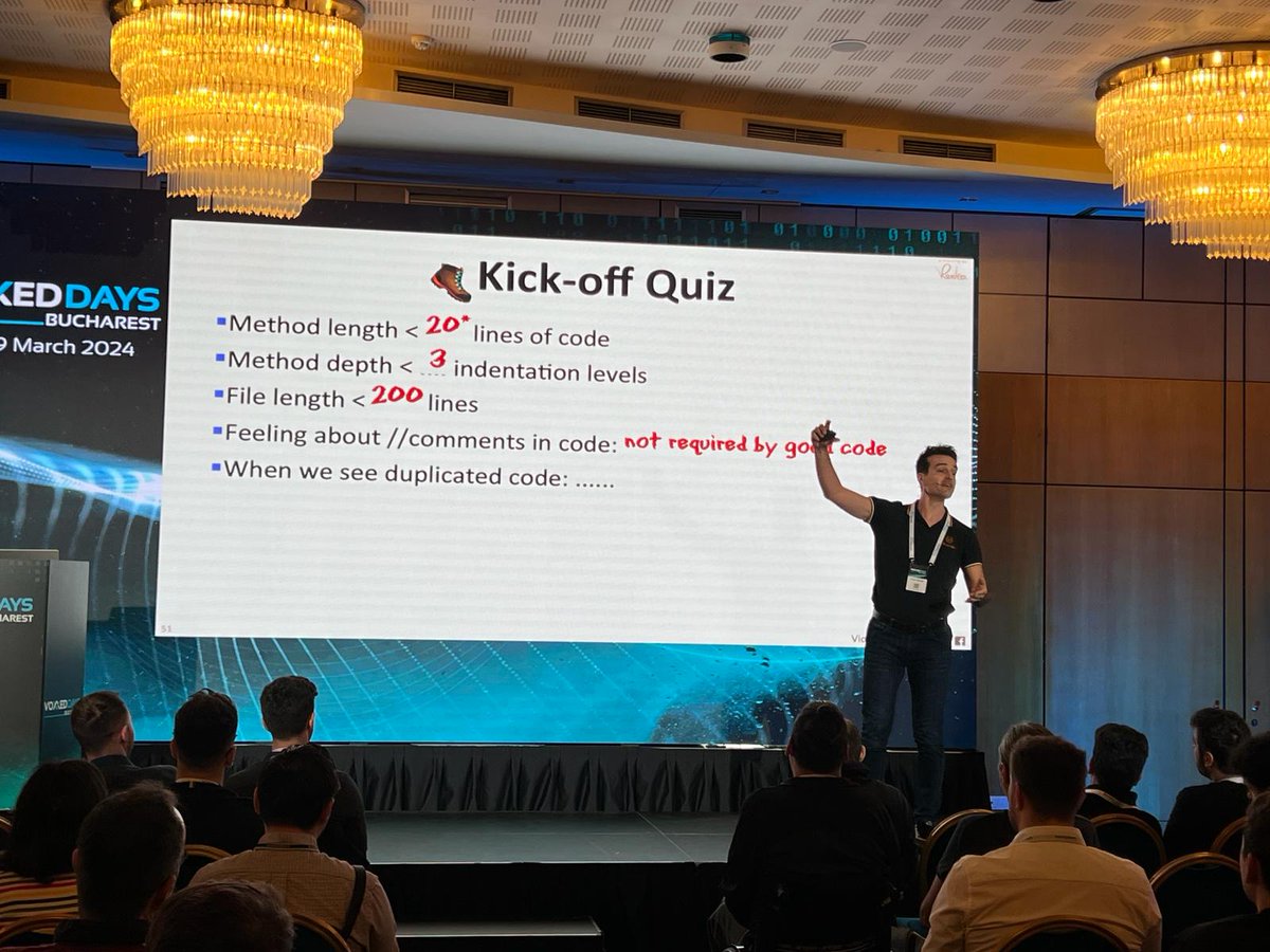 VoxxedBucharest's tweet image. Welcome to @VictorRentea, delivering an insightful keynote at the seventh edition of @VoxxedBucharest 2024 #conference!

#itisfun #vdbuh24 #conference