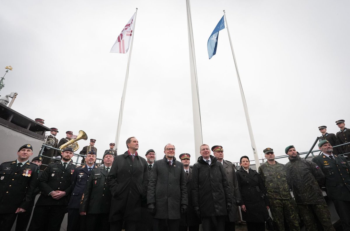 Celebrating 20 years of Latvia’s membership in NATO, @NATO flag was hoisted in the Tower of the Holy Spirit of Riga Castle #WeareNATO