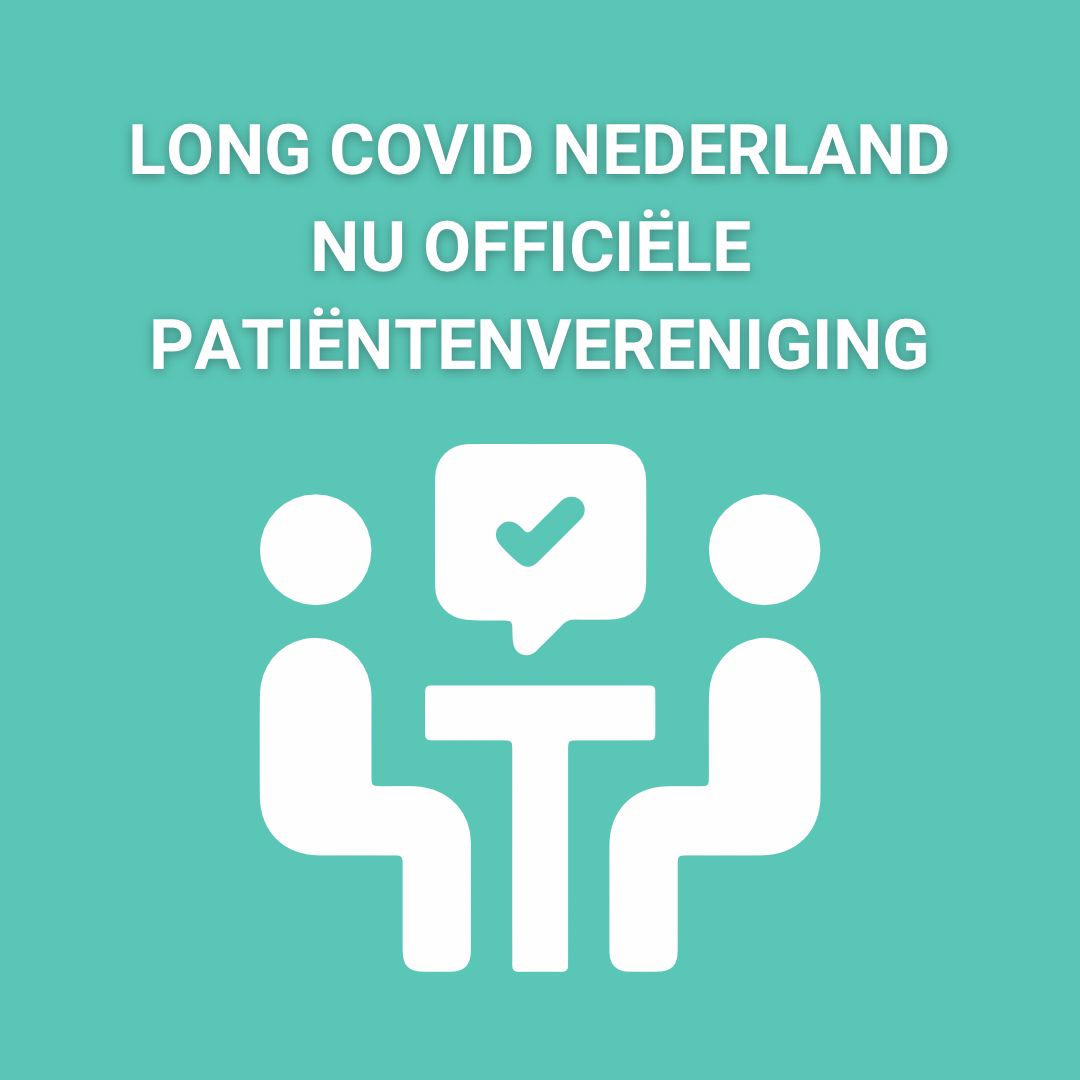 LongCovidNL's tweet image. Nieuws van Vereniging Long Covid Nederland 

Als Long Covid Nederland zetten wij - een groep long covidpatiënten - ons al geruime tijd in voor erkenning, onderzoek en zorg voor long covidpatiënten. Tot gisteren waren wij nog geen ‘officiële’ organisatie.

Gisteren hebben we de