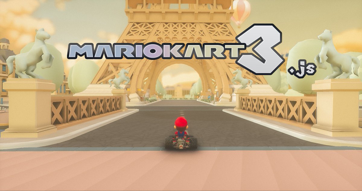 🏎️ PROJECT : Mario Kart 3.JS 🏎️ Hey there, the project is now live on @joinplayroom 's new hosting service, their UX is very cool and the UI beautiful. You run npm run build, drop the dist folder and your project is live ! insane no ? Link : mariokart.playroom.gg Anyway,…