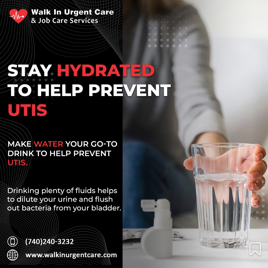 Prevent UTIs with regular water intake! Stay hydrated for better urinary health and overall wellness. Download our app now for expert advice and care. #UTIprevention #drinkwater #healthtips #walkinurgentcare #Saturday #SaturdayMorning #SaturdayVibes