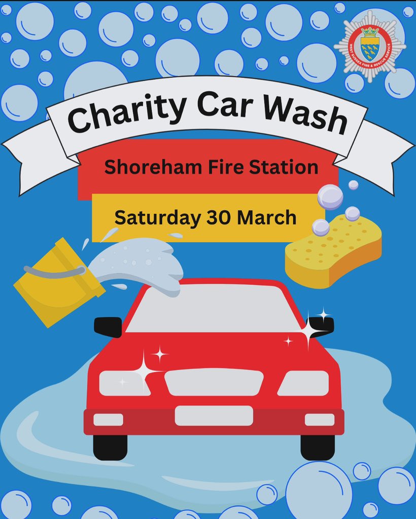 Tomorrow is the day of our first charity car wash of the year. Why not pop by and have your car washed by the crew for a donation to the The Fire Fighters Charity.