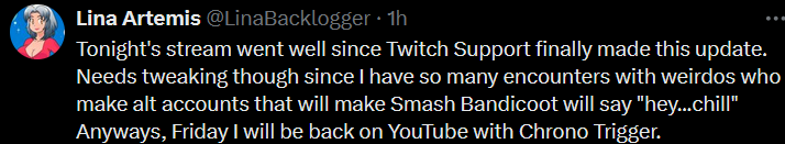 SpaceLinaVT's tweet photo. Ok can we all just agree at this point that @LinaBacklogger/@LinasStalkersAr has a huimiliation fetish? Just look at this timeline from today. (cont'd in reply) https://t.co/8r5IJwCsdw