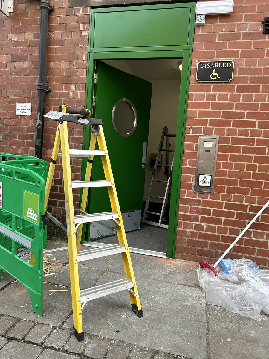 Some good news on Good Friday ! The heavy door on the Silver St accessible toilet has finally been replaced (yesterday afternoon) and is now re-opened & perhaps even better, work has begun on installing a new @ChangingPlaceUK next door which will open soon. Progress ! 👏