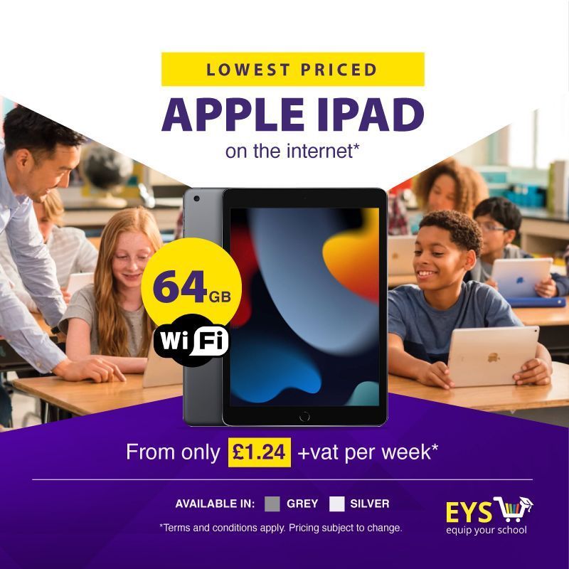 🌟 #Education Exclusive 🌟 Lowest Priced iPad! 👉 Apple iPad 9th Gen 10.2-inch Wi-Fi 64 GB for just £1.24+vat per week!* Visit our website: equipyourschool.co.uk/Leasing/Specia… #teaching #teachers #headteachers #SBM #schoolbusinessmanagers #edu #teachersoftwitter #edutwitter