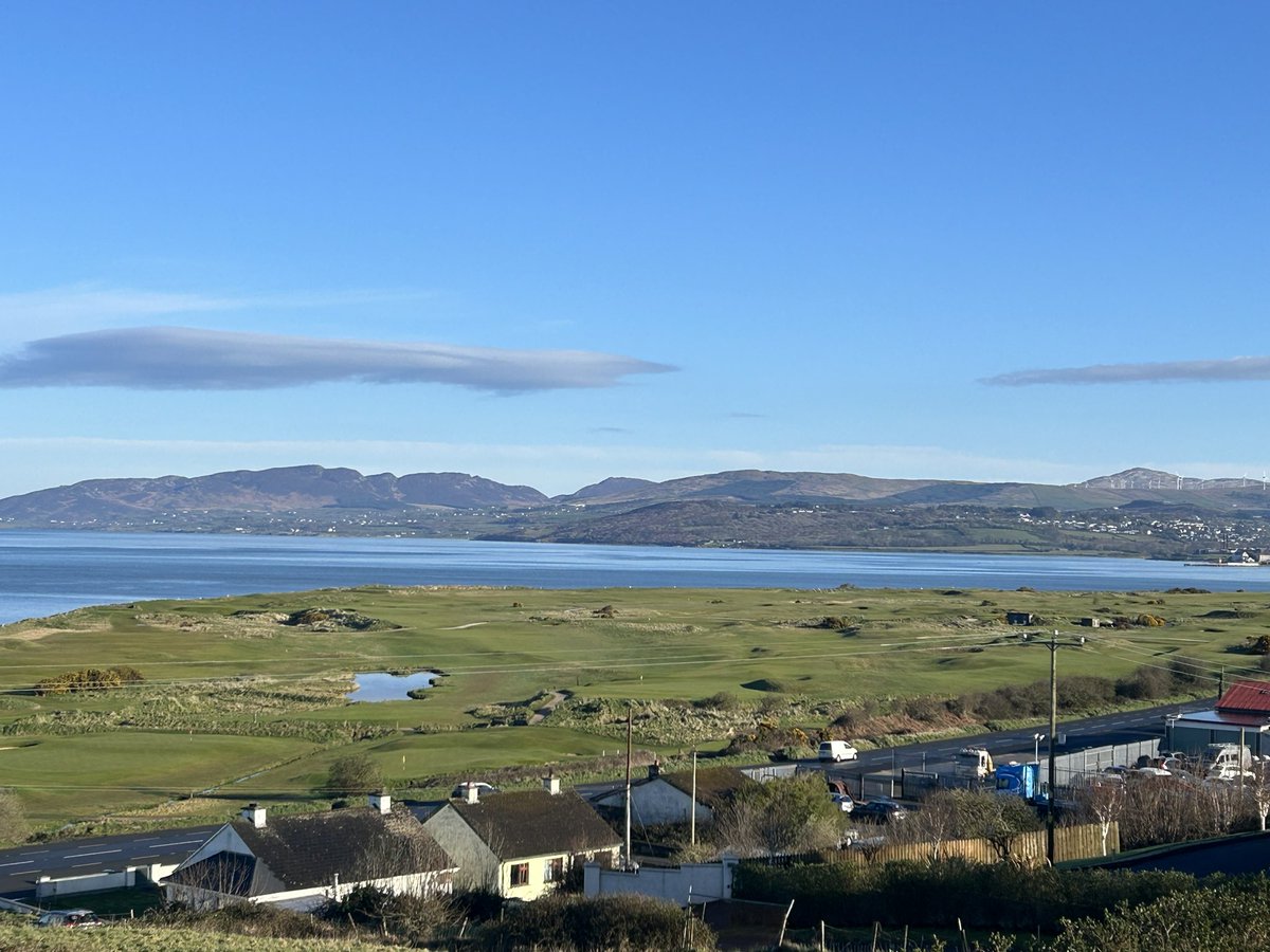 Great views of Lough Swilly and the @NorthWestGC this morning. Can’t wait to get down to play