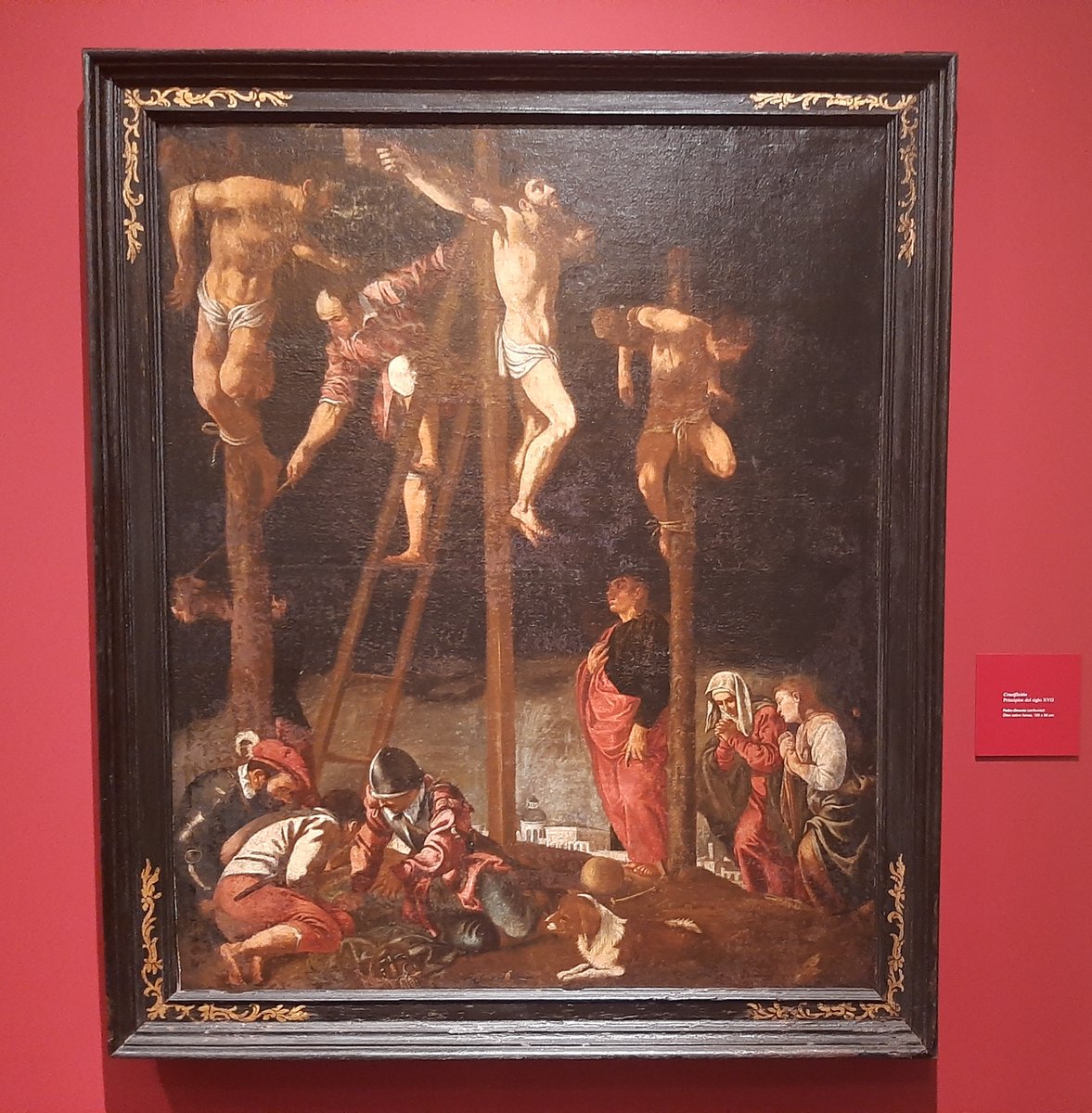 Crucifixión. Pedro Orrente (atrib.), principios del siglo XVII.
Óleo sobre lienzo.
Después de una vida de servicio a todos y de anuncio del amor de Dios, Jesús es crucificado. 
Sala 6
<a href="/ArchiMridaBadaj/">Archi Mérida-Badajoz</a>