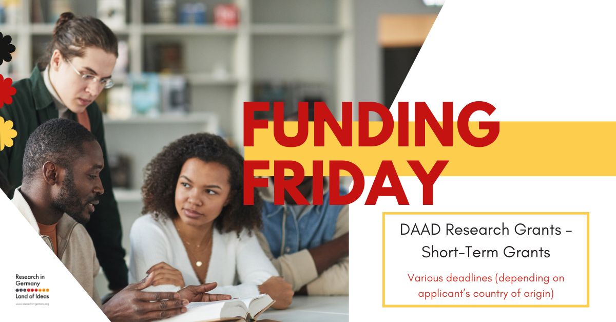 Would you like to complete a research stay in another country as part of your #PhD or during your #Postdoc phase? 🧳🇩🇪 Come to Germany with a DAAD Short-Term Research Grant! Find all information and the deadline for your country here 👉 sohub.io/zpdm #FundingFriday