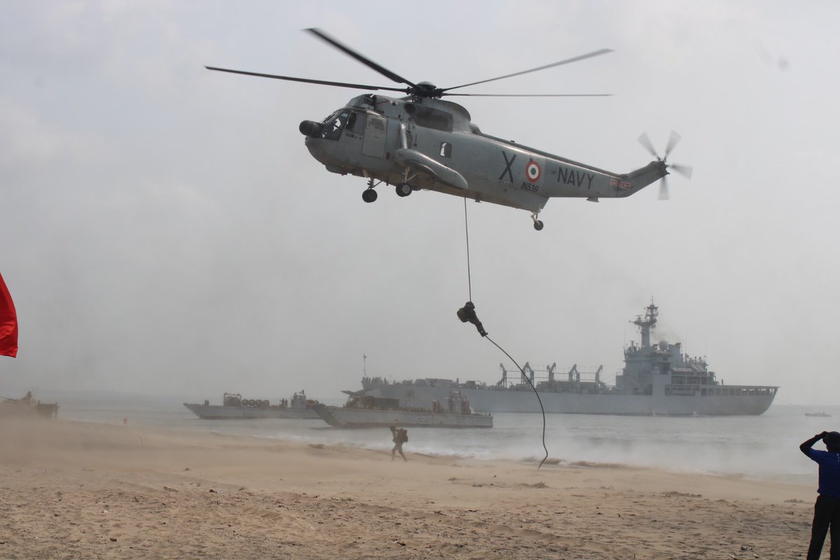 Exercise #TigerTriumph 2024

Visuals from Sea Phase 🌊 of ongoing Amphibious Exercise #TigerTriumph 2024.

Coordinated battle drills, collaborative execution of the mission & synergetic application of force, displayed during the sea phase of the exercise by the participating…