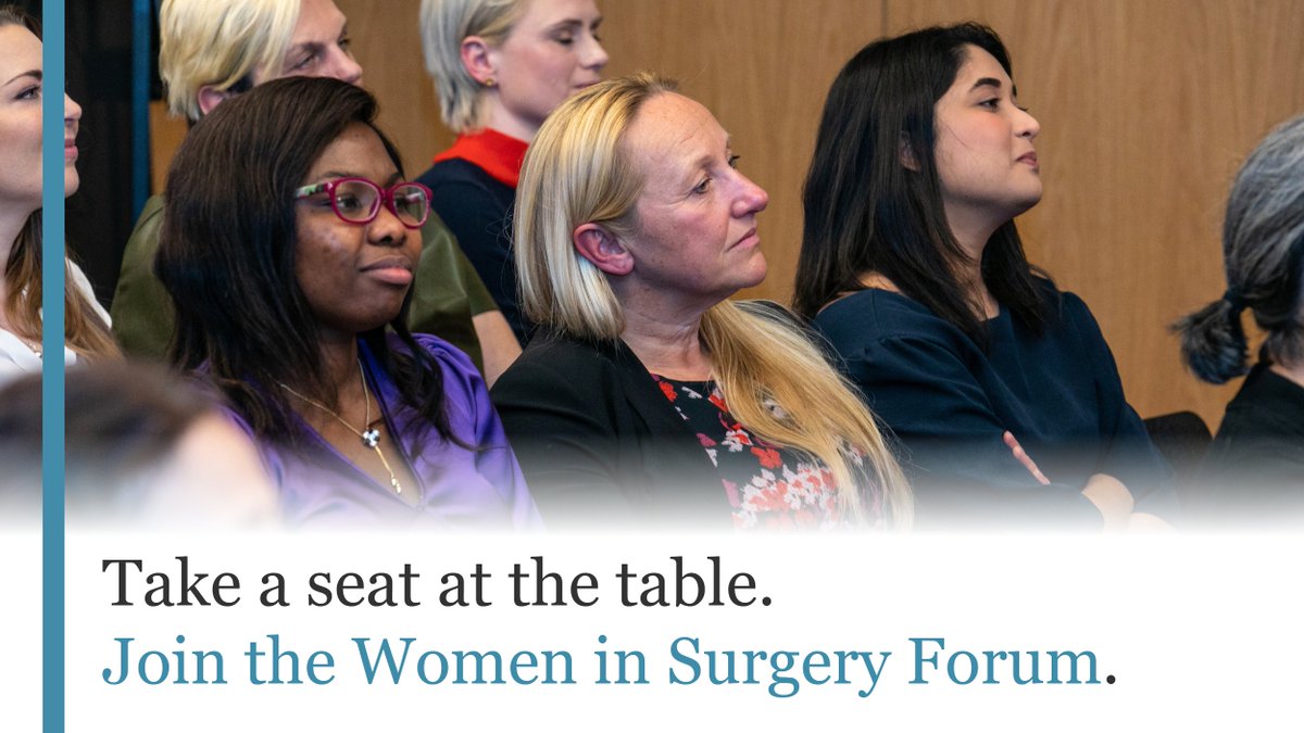 "Being part of the Women in Surgery Forum has enabled me to work with women from all over the country, present at conferences, and work as part of a team outside of clinical practice." - @bleakleycait

Applications close midnight on 15 April. Apply now:  ow.ly/BRV850R4hZp