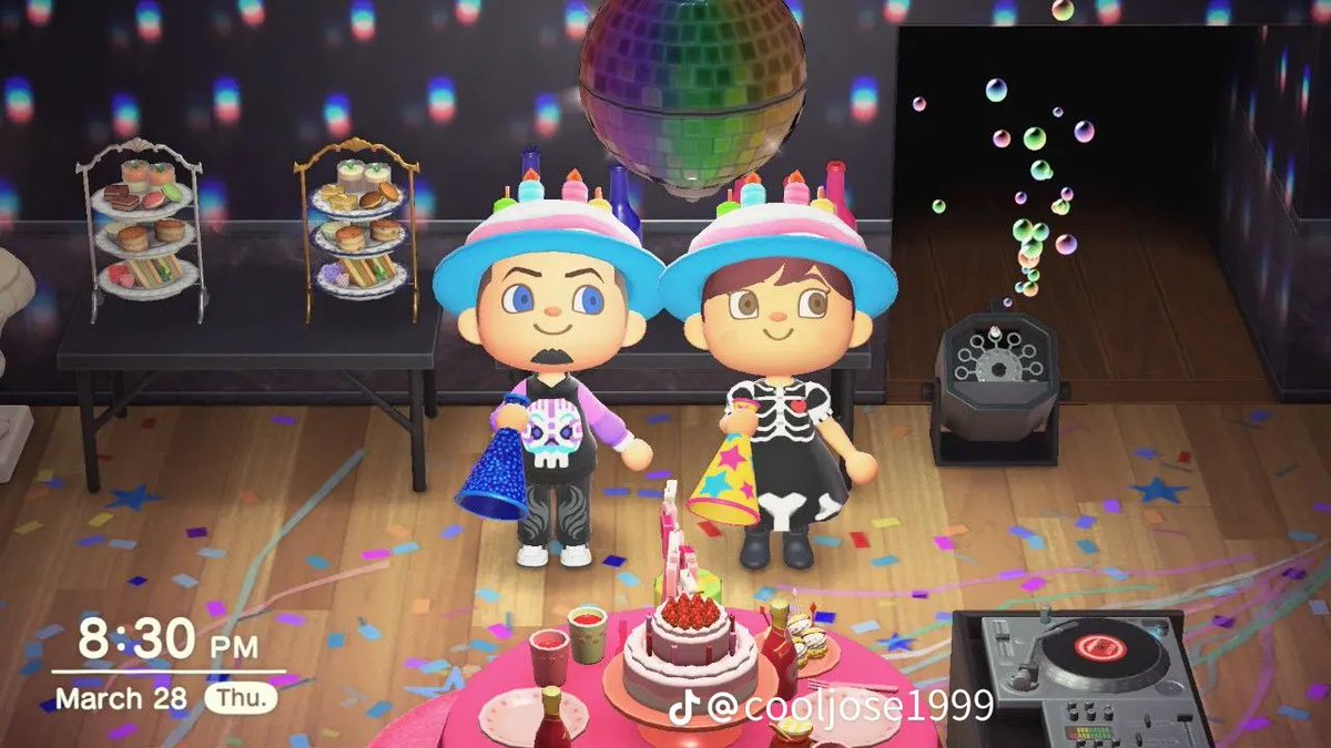 CoolJose1999's tweet photo. My besties visited my island last night for celebrating the birthday girl jessica_luv91, Happy Birthday to Jess girl! 🎂 #CoolJose1999 #AnimalCrossingNewHorizons #AnimalCrossing #birthdaygirl #fyp #besties https://t.co/iMwZ3tC6DM