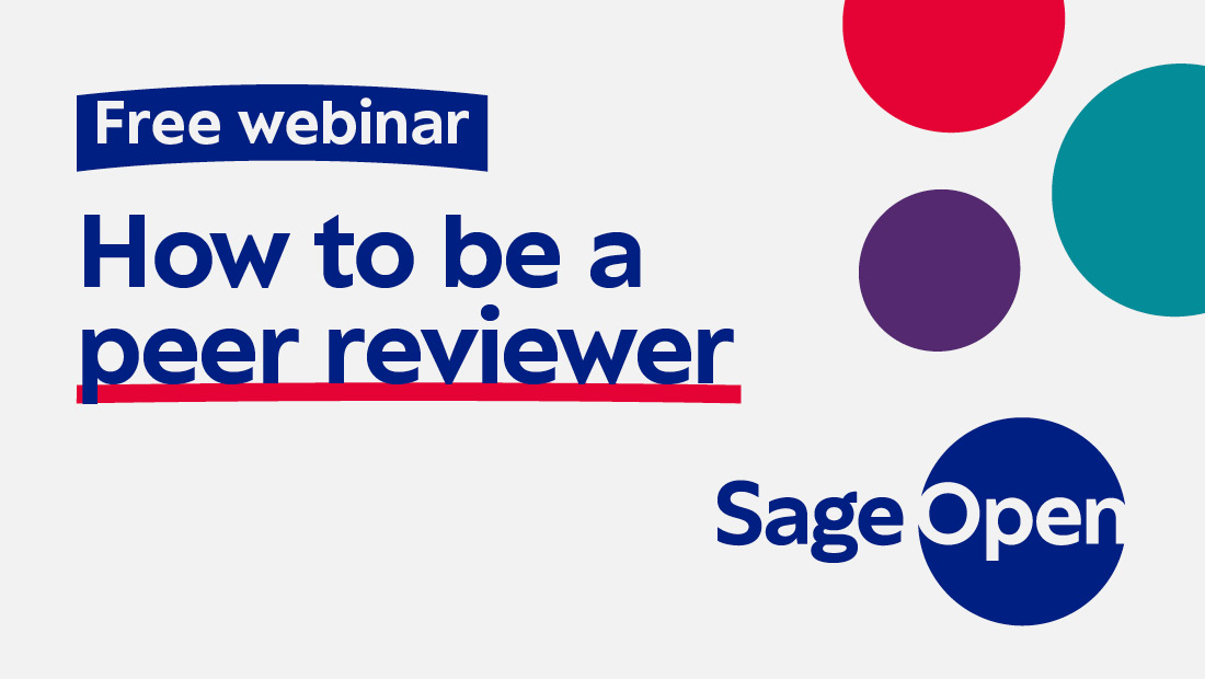 The 'How to Be a Peer Reviewer' webinar for @sageopenjournal is Tuesday, April 2 at 11am ET. This free webinar will go over the entire process of conducting peer review. Register here: ow.ly/K91150R4Ryx